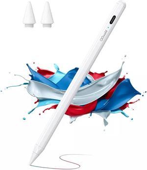 Stylus Pen for iPad with Palm Rejection, QGeeM iPad Pencil Compatible with (2018-2021) Apple iPad Pro (11/12.9 Inch),iPad 6th/7th/8th Gen,iPad Mini 5th Gen,iPad Air 3rd/4th Gen ,Apple Pencil-White