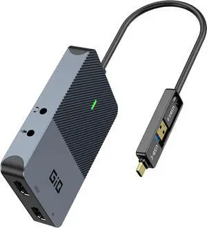 Giq USB 3.0 to Dual HDMI Monitor Adapter 4K@ 30Hz+1080P@60Hz,Universal Video Graphics Card,USB to Hdmi Splitter Extender Monitor for USB 3.0 A or USB-C Hub Dock Compatible with Mac OS,Windows-D6102H Giq USB 3.0 to Dual HDMI Monitor Adapter 4K@ 30Hz+1080P@60Hz,Universal Video Graphics Card,USB to Hdmi Splitter Extender Monitor for USB 3.0 A or USB-C Hub Dock Compatible with Mac OS,Windows-D6102H