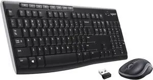 MK270 Wireless Keyboard And Mouse Combo For Windows, 2.4 GHz Wireless, Compact Mouse, 8 Multimedia And Shortcut Keys, For PC, Laptop - Black