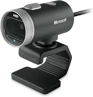 LifeCam Cinema,Webcam with built-in noise cancelling Microphone, Light Correction, USB Connectivity, for video calling on Microsoft Teams/Zoom, compatible with Windows 8/10/11/ Mac