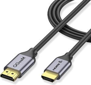 HDMI Cable 8K 6FT,QGeeM 48Gbps Ultra High Speed HDMI Cord,Compatible with Apple TV,Roku,Samsung QLED,Sony LG,Nintendo Switch,Playstation,PS5,PS4,Xbox One Series X,HDMI 8k Ultra HD Cable