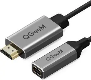 HDMI A to Mini DP Adapter HDMI 1.4 Male to Mini Displayport 1.2 Female Converter for HDMI Equipped Systems Dual Mode