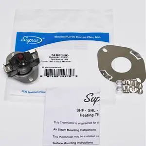 Supco SHM180 Heating Limit Thermostat Thermodisc Open at 180 Manual Close Reset