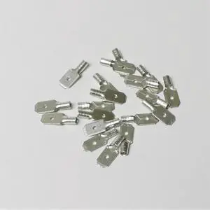 Supco T1103 Non-Insulated Male Slip On Electrical Terminal Connector Pack of 20 for 16-14 Wire