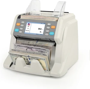 RIBAO MC-50 Premium Bank Grade Money Counter Machine Multi Currency Mixed Denomination Bill Cash Value Counter 2 CIS/UV/MG/MT/IR Serial Number Recording RIBAO MC-50 Premium Bank Grade Money Counter Machine Multi Currency Mixed Denomination Bill Cash Value Counter 2 CIS/UV/MG/MT/IR Serial Number Recording