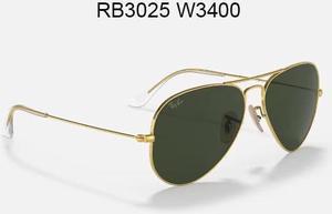 100 AUTHENTIC Ray Ban RB3025 W3400 58 Gold Sunglasses