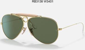 100 AUTHENTIC Ray Ban RB3138 W3401 58MM Gold Sunglasses