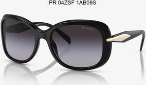 PRADA PR 04ZS 1AB09S Black Grey Gradient 57 mm Womens Sunglasses