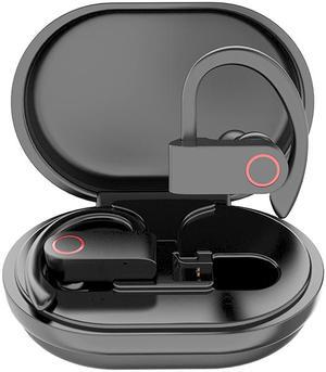 SAEGHIGO A9 PR0 True Wireless Earbuds Bluetooth 5 Headphones Wireless Charging Case inEar Detection 28H Playtime IPX4 Water Resistance TypeC Low Earhook Earphones for iPhones Android Black