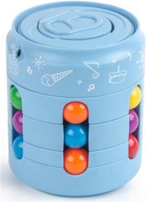 Finger top Barker ball new puzzle decompression double-sided cube fingertip rainbow ball rotating hamburger magic bean