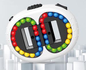 Children's finger little magic bean hamburger magic cube toy magic ball magic cube gyro fingertip rotation Magic Cube Magic Bean White