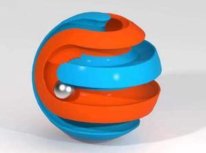 New decompression ball marble track magic cube ball Mobius ball fingertip gyro toy Red