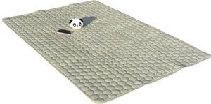 SCPCODE Extra Large Vegan Leather Playing Blanket for baby and toddlers,Waterproof,Filled with Floss for Padding,Multi-purpose for indoor/outdoor,Olive Green, Size 47x71x0.3 in,Double-sided,Wipeable
