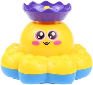 Baby Bath Toys Children's Electric Rotating Water Spray Boat Small Octopus Toys Yellow