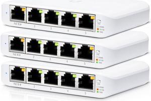 ubiquiti [3-pack] unifi switch flex mini | managed 5-port gigabit switch (usw-flex-mini-3)