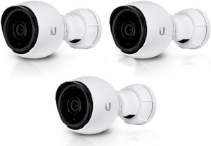 Ubiquiti | Unifi G4 Bullet Camera Pack of 3 | 4MP 24FPS Video - Day or Night with Infrared LED | Weatherproof Enclosure - Built-in Microphone - Powered by Power over Ethernet PoE - App Control | White