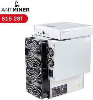Antminer S15 28Th/s High Performance ASIC Miner 1596W Great Power Efficiency of 57J/T Bitcoin Mining Rig 7nm BM1391BE Chip with Algorithm SHA-256 Better Than S9 S9J S9i S11