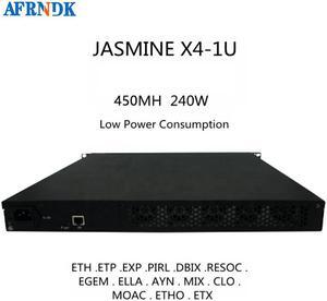 High Quality Jasminer X4-C 1U ETC ETH Miner Server 450 MH/S Hashrate Blade Server 240W Low Power Consumption Ethereum Mining Machine E3 A10 Pro B7