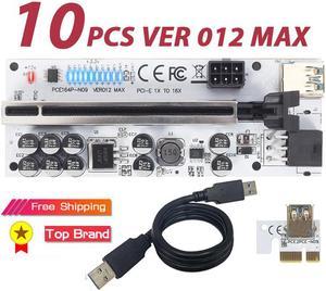 10PCS Riser VER012 USB 3.0 PCI-E Riser VER012MAX Express Cable Riser For Video Card X16 Extender PCI-E Riser Card For Mining