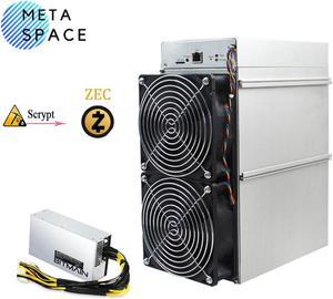 Original Bitmain Asic Miner Antminer Z15E ZEC Mining Machine 200K Sol/s Crypto Miner Zcash Equihash Algorithm Miner Z15e 200k With Power Supply Much Better than Antminer Z11 Innosilicon A9