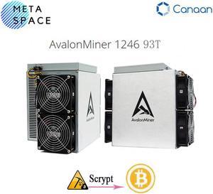 Canaan Avalon 1246 93TH Bitcoin Miner Asic Miner 3155W Crypto Mining Machine With Original Power Supply Better Than Avalon 1246 83T antminer T19 T17 S19J