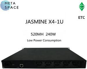 New Release Jasminer X4-1U ETC Miner 520 MH/S Hashrate Blade Server 240W Low Power Consumption Ethereum Mining Machine Better than Jasminer X4-C YAMI MINI 200M