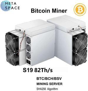 Bitmain S19 82THS Bitcoin Miner Antminer S19 82T With Power Supply Most Profitable Mining SHA256 BTC BHC Miner Machine Than Antminer T19 S17 Pro