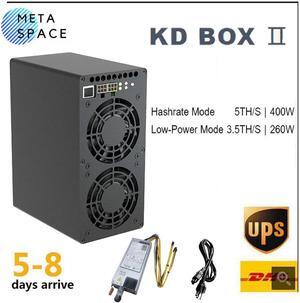 New Release Gold-shell KD Box II  KD Box 2 KDA Miner 5T/400W or 3.5T/260W Mining Kadena Algorithm kd box 2 ASIC Miner Good For Home Mining Low Noise Better Than KD Box Pro