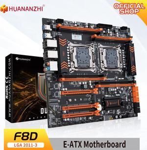 HUANANZHI X99 F8D LGA 2011-3 XEON X99 Motherboard Dual CPU support LGA 2011-3 E5 V3 V4 DDR4 RECC 256GB M.2 NVME NGFF