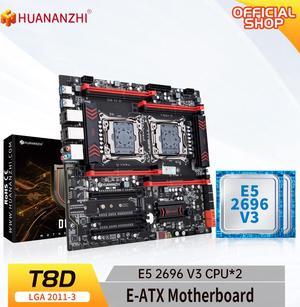 HUANANZHI X99 T8D LGA 2011-3 XEON X99 Motherboard with Intel XEON E5 2696 V3 *2 combo kit set support DDR3 ECC M.2 NVME