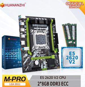 HUANANZHI X79 M PRO LGA 2011 XEON X79 Motherboard with Intel E5 2620 V2 with 2*8GB DDR3 RECC memory combo kit set NVME USB