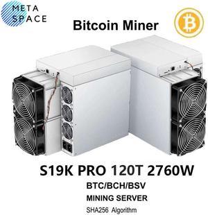 New Bitmain Antminer S19K Pro 120THS 2760W BTC BCH Miner SHA256 Bitcoin Asic Mining S19K Miner Bitcoin Miner With PSU Better than S9 S19 S17 S19J