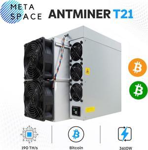 New Release Bitmain Antminer T21 190Th/s 3610W Bitcoin Miner BTC Miner T21 190T ASIC Miner BTC Mining Better Than Antminer T19 S19K pro S19XP Whatsminer M50