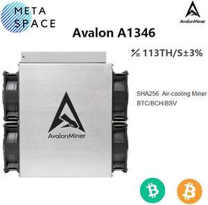 New Avalon A1346 113TH/s Bitcoin Miner 3300W BTC Asic Miner Avalon Miner A1346 113T BTC Crypto Machine BTC Mining Better Than Avalon A1246 A1166 pro Antminer S19 S19K PRO