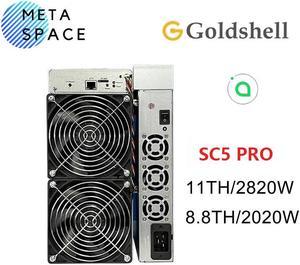 New Release Gold shell SC5 Pro 11TH/s 2820W Siacoin Miner SC Miner Blake2B-Sia algorithm with Power Supply Sia Mining Machine Sia Asic Miner Better Than Gold shell SC LITE SC6 SE
