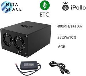 iPollo V1 Mini SE Plus 400MH/s 6GB ETC Miner 232W With PSU WIFI Connection Asic Miner Ethash Algorithm Good For Home Mining Better Than Ipollo V1 mini 300M