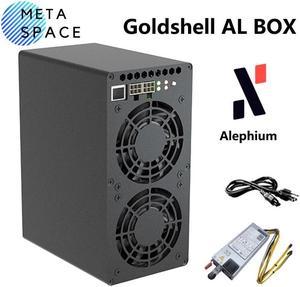 NEW Gold-shell AL BOX 360Gh/s 180W ALPH Miner Blake3 Algorithm Alephium Miner Machine ALPH Mining Asic Miner Gold shell box Miner