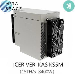 New ICERIVER KAS KS5M 15TH/s 3400W ASIC KAS Miner With PSU Iceriver KS5M 15T Kaspa Mining Machine Kaspa Miner Than KAS KS5L KS3