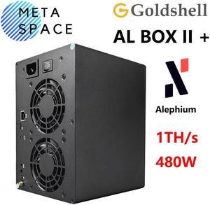 New Gold-shell AL Box II Plus 1TH/s 480W ALPH Miner ALEPHIUM Mining With PSU gold-shell AL-BOX II + Miner ALPH Gold-shell ALPH Box