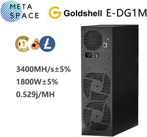 New Gold-shell E-DG1M 3400MH/s 1800W Scrypt Algorithm DOGE Mining Machine Good For Home Use LTC BEL DOGE Miner LTC Miner With PSU