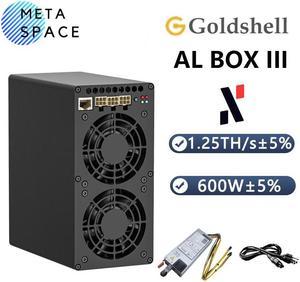 New Gold-shell AL BOX III 1.25Th/s 600W ALPH Miner Asic Alephium Miner AL BOX 3 with PSU Gold shell ALPH box Gold shell ALPH Mining Machine