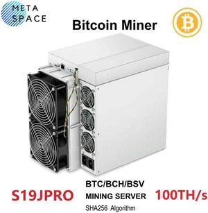 New Bitmain Antminer S19J Pro 100Th/s 3050W Asic BTC Miner SHA256 Bitcoin Miner Antminer S19Jpro 100T Than Antminer S19 T19 S17