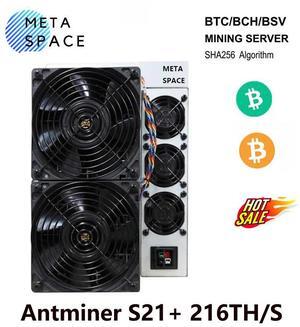 New Bitmain Antminer S21+ 216TH/s 3564W Bitcoin Miner Asic Miner BTC Miner include PSU in Stock  Profitable Bitcoin Mining Better Than Antminer S21 S19pro T19 S19K Pro S19XP