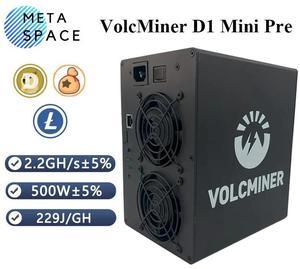 New Doge Miner VolcMiner D1 Mini Pre 2200Mh/s 500W Doge Coin Miner Algorithm Scrypt Mining Machine Dogecoin Mining LTC Miner