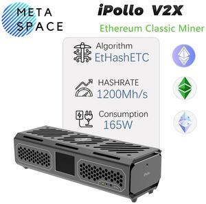 New iPollo V2X 1200Mh/s 165W ETC Miner EtHash Algorithm iPollo ETC ASIC Miner V2X 1.2G ETC Mining Machine ETC Coin ASIC Miner