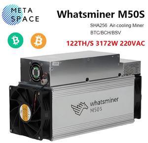 New MicroBT Whatsminer M50S 122TH/S 3172W BTC Miner Whatsminer Bitcoin Miner Asic Crypto BTC Mining MicroBT M50S Better Than Avalon A1346 Antminer S19