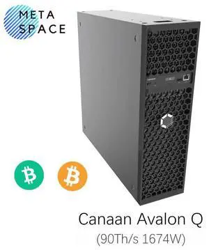 New Bitcoin Miner Avalon Q 90TH/s 1674W ASIC Miner Low Noise Low Power For Home BTC Mining With PSU Avalon BTC Miner 110-220V Support