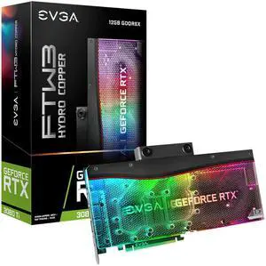 EVGA GeForce RTX 3080 Ti FTW3 ULTRA HYDRO COPPER GAMING, 12G-P5-3969-KR, 12GB GDDR6X, ARGB LED, Metal Backplate