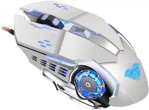 AULA S20 USB Wired Gaming Mouse Marco Programmable 2400DPI Adjustable Optical Ergonomic Mouse with 4-Color Breathing Light for PC Laptop AULA S20 USB Wired Gaming Mouse Marco Programmable 2400DPI Adjustable Optical Ergonomic Mouse with 4-Color Breathing Light for PC Laptop