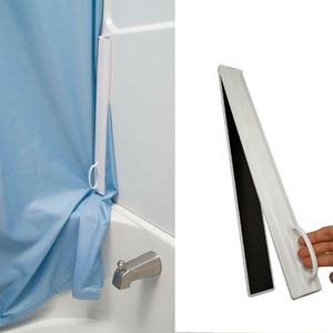 Magnetic Lock Shower Curtain Sealer with 3M VHB Adhesive White